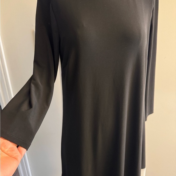 Ralph Lauren Black and White Dress 3/4 Sleeve Mock Neck. Ptp 17” lenght 36” - Picture 4 of 7